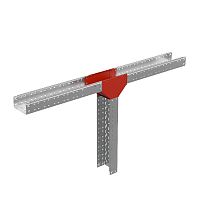 Отвод для лотка Т-образ. вертикал. вниз 500х100 сталь 1мм "ПЛЮС" TDVplus100-500 КМ PL3205