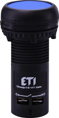 Кнопка монобл. утопл. ECF-11-B (1NO+1NC, синяя) | код 004771474 | ETI