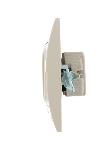 DERIY Розетка без заземления ПБТ кремовая | код 702-0303-121 | Lezard