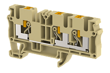 Клемма проходная PUSH-IN 6 мм2, на 3 подключения, хаки PQ6-1X2-KHAKHI | код 3104050006 | Elmex
