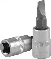 Насадка торцевая 1/4''DR с вставкой-битой шлицевой, SL6.5 | код 114565 | Ombra