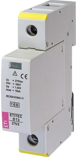 Ограничитель перенапряжения ETITEC D T3 275/3 (1+0) 1p | код 002440417 | ETI