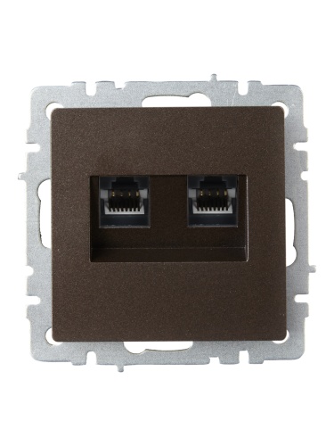 BRITE Роз. комп. 2-ая RJ45 кат.6 РК11-2-БрТБ бр. IEK | код BR-K20-2-K45 | IEK фото 3 BRITE Роз. комп. 2-ая RJ45 кат.6 РК11-2-БрТБ бр. IEK | код BR-K20-2-K45 | IEK фото 3