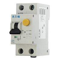 Дифференциальный автоматический выключатель 40/0,03А, кривая отключения С, 1+N полюсов, откл. способность 6 кА, PFL6-40/1N/C/003 | код 286471 | EATON