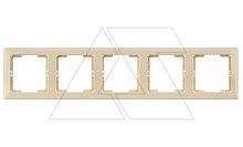 Daria - Рамка 5 постов, к механизмам серии 21, горизонтальный монтаж, сл.кость | код 2120-800-1502 | Mutlusan