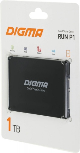 Накопитель SSD Digma SATA-III 1TB DGSR2001TP13T Run P1 2.5 | код 1626612 | DIGMA Накопитель SSD Digma SATA-III 1TB DGSR2001TP13T Run P1 2.5 | код 1626612 | DIGMA