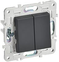 SKANDY Выключ. 2-кл. 10А SK-V04T титан IEK | код SK-V20-0-10-K48 | IEK