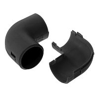 Соединитель угловой разборный черный d25 мм (5шт/300шт уп/кор) Промрукав | код PR13.0175 | ПРОМРУКАВ