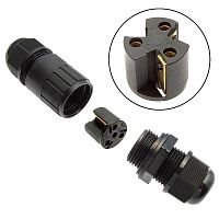 Разъём герметичный SZC-3-M20 (d=4-7 мм) IP68 250V/10A, 3-х полюсный винтовой | код 106734 | SZC