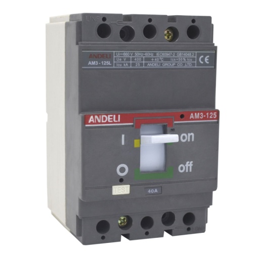 Автоматический выключательAM3-125S/3P 63A 25KA(ANDELI) | код ADL06-802 | ANDELI