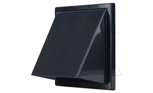 Выход стеновой с решеткой и обратным клапаном, O150мм, пластик, графит | код 02-370GR | airRoxy