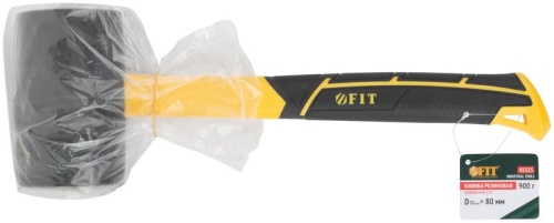 Киянка 80мм 900г фибергласовая ручка резинов. FIT 45515 фото 3