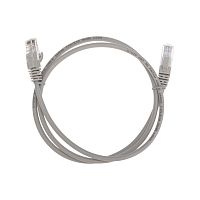 Патч-корд U/UTP, CAT 5e, RJ45-RJ45, 26AWG, LSZH, серый, 1м REXANT | код 02-0100-1 | REXANT