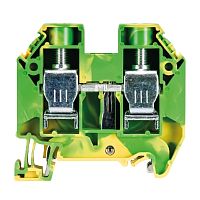 Заземляющая клемма, тип фиксации провода: винтовой, номинальное сечение: 16 мм кв., 1000V, ширина: 12 мм, цвет: желто-зеленый, тип монтажа: DIN 35 | код 58.516.9055.0 | Wieland