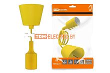 Патрон пластиковый Е27 с подвесом 1 м, желтый TDM | код SQ0335-0065 | TDM