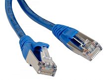 Патч-корд F/UTP экран. Cat.5e LSZH 0.5 м синий, Hyperline PC-LPM-STP-RJ45-RJ45-C5e-0.5M-LSZH-BL | код 230082 | Hyperline