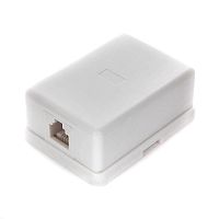 Розетка телефонная TA-101 RJ-11 (6P4C) внешняя 1 порт, белая | код TA-101 | Cablexpert