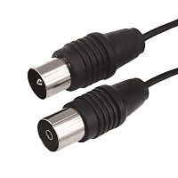 ВЧ-кабель, ТВ-гнездо - ТВ-штекер, длина 7 метров, черный REXANT | код 17-5015 | REXANT