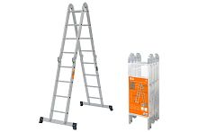 Лестница-трансформер алюминиевая ЛТА4х4, 4 секции по 4 ступени, h=433/209/117 см, 11,7 кг TDM | код SQ1028-0304 | TDM
