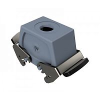 Крышка на кабель, разъема REVOS, Size 10, с уплотнителем, с двумя металлическими защелками, 1 кабельный ввод IP54 M20x1,5, с верхним расположением, материал корпуса: алюминиевый сплав | код 70.372.1010.1 | Wieland