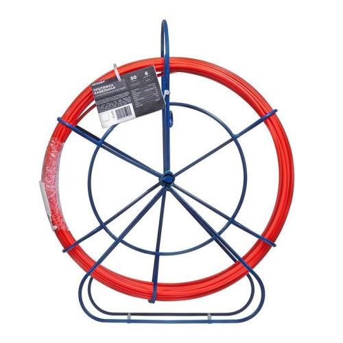 Протяжка кабельная (УЗК в напольной катушке), стеклопруток, d 6,0 мм, 30 м, красная | код 47-2030 | REXANT фото 7