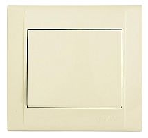 Выключатель одноклавишный, проходной, бежевый | код 42010005 | Makel