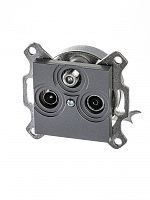 Розетка TV-R-SAT ABB Levit единственная сталь 5011H-A03303 69W | код 2CHH083303A6069 | ABB