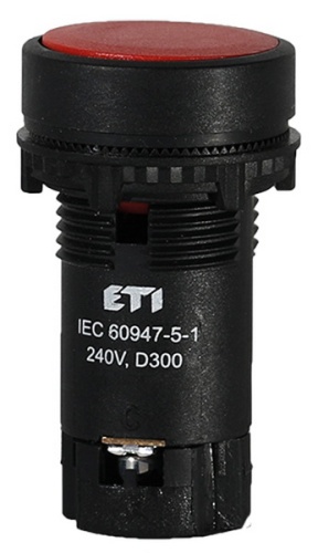 Кнопка утопленная с НО+НЗ контактом TN11C2 (красный) | код 004770065 | ETI