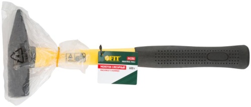 Молоток кованый, фиберглассовая ручка 600 гр | код 44286 | FIT фото 3