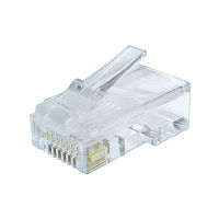 Вилка RJ-45 (8P8C) LC-8P8C-002 универсальная кат.6, контакты 30 микрон | код LC-8P8C-002 | Cablexpert