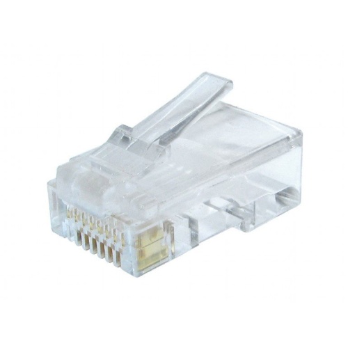 Вилка RJ-45 (8P8C) LC-8P8C-002 универсальная кат.6, контакты 30 микрон | код LC-8P8C-002 | Cablexpert