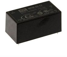 Источник питания AC-DC, 14.9Вт, вход 80...264В AC 47...440 Гц, выход 3.3В/4.5А, изоляция 4000В AC, в кожухе 52.4х27.2х24мм, -35...+85C | код MPM-20-3.3 | MeanWell