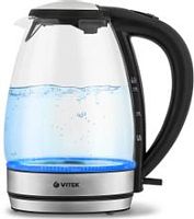 Чайник электрический Vitek VT-7046 1.7л. 2200Вт прозрачный/черный корпус: пластик/стекло | код 2035735 | VITEK