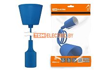 Патрон пластиковый Е27 с подвесом 1 м, синий TDM | код SQ0335-0066 | TDM