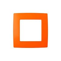 Рамка на 1 пост, Эра12, оранжевый, 12-5001-22 | код Б0019387 | ЭРА