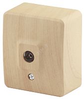 Розетка TV одиночная, ОУ, Эра Эксперт, сосна, 11-3201-11 | код Б0020726 | ЭРА