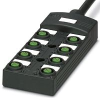 Коробка датчика и исполнительного элемента SACB-8/16-L-10,0PUR SCO P NPN | код 1405740 | PHOENIX CONTACT