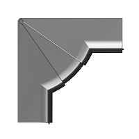 Угол внутренний 110х50 мм, измен. черный | код 01051A | DKC