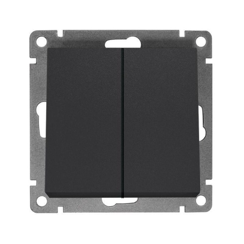 Выключатель 2-кл. СП Афина 10А IP20 механизм графит | код A0023-Gr | Universal Выключатель 2-кл. СП Афина 10А IP20 механизм графит | код A0023-Gr | Universal