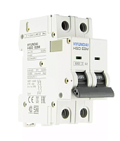 Автоматический выключатель HGD63-M 2PMDS0000C 00002 2 полюса, 2А, ток к.з. 6kA, хар-ка D (STANDARD) | код 13.04.000875 | HYUNDAI