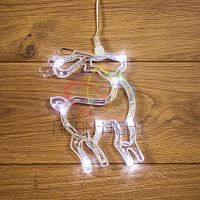 Фигура домашняя светодиодная Олененок на присоске с подвесом белый | код 501-016 | Neon-Night