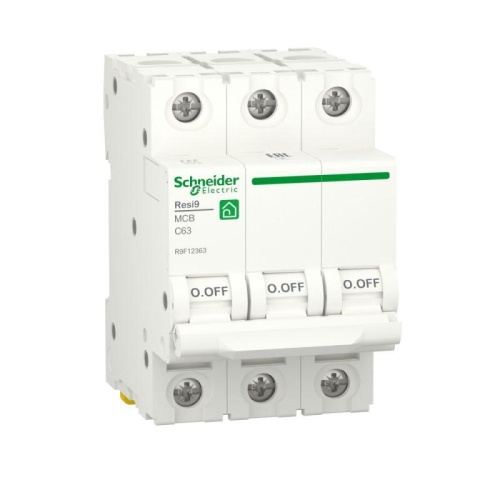 Выключатель автоматический RESI9 (АВ) С 63А 3P 6000А | код. R9F12363 | Schneider Electric