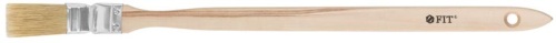 Кисть радиаторная натуральная светлая щетина деревянная ручка 1дюйм (25мм) FIT 01213 фото 4
