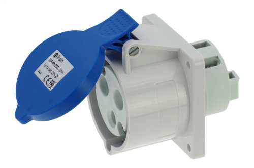 Розетка встраиваемая 32A/230V/1P+N+E/IP44, фланец 75x75 | код CA1395 | INPIN