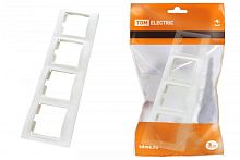 Рамка 4-х постовая горизонтальная белая Таймыр TDM | код SQ1814-0030 | TDM