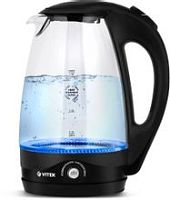 Чайник электрический Vitek VT-7034 1.8л. 2200Вт прозрачный/черный корпус: стекло/пластик | код 2035717 | VITEK