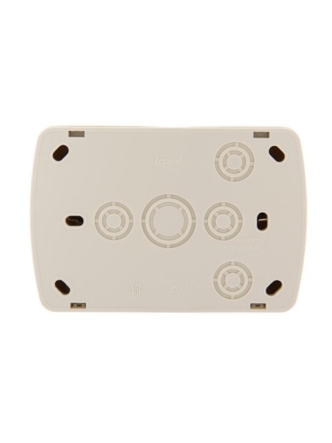 Демет Розетка двойная с/з закрытый корпус крем | код 711-0300-127 | Lezard