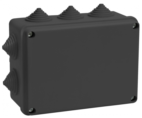 Коробка расп. КМ41242 150х110х70мм IP55 10 вв. черная IEK | код UKO11-150-110-070-K02-55 | IEK Коробка расп. КМ41242 150х110х70мм IP55 10 вв. черная IEK | код UKO11-150-110-070-K02-55 | IEK