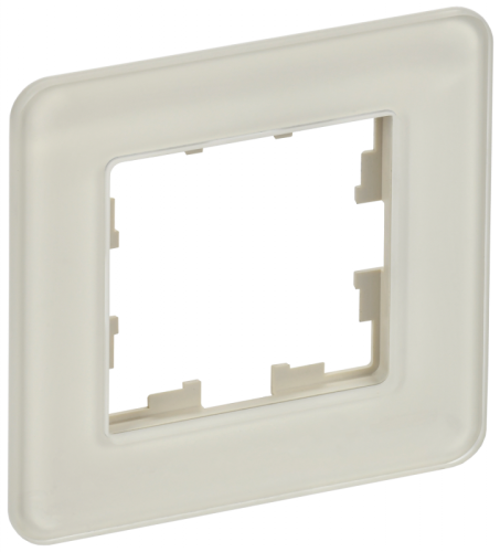 BRITE Рамка 1-мест. РУ-1-2-Бр стекло песчаный RE IEK | код BR-M12-G-41-K98 | IEK