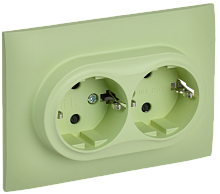 SKANDY Роз. 2-я с з/к/ш 16А в сб. SK-R07M мятн. IEK | код SK-R24-16-K06-F | IEK